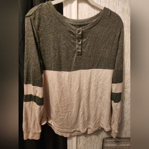Green & beige soft shirt
